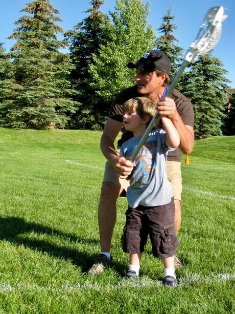 Private lacrosse instruction on the field